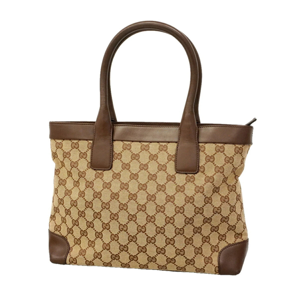 Gucci GG Canvas Tote Bag 33890, Brown Champagne, Women's